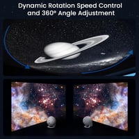YUNRAY Galaxy projektor otthoni planetárium csillagfény éjszakai lámpa mennyezetre, 1 HD üveg diával, fehér 5