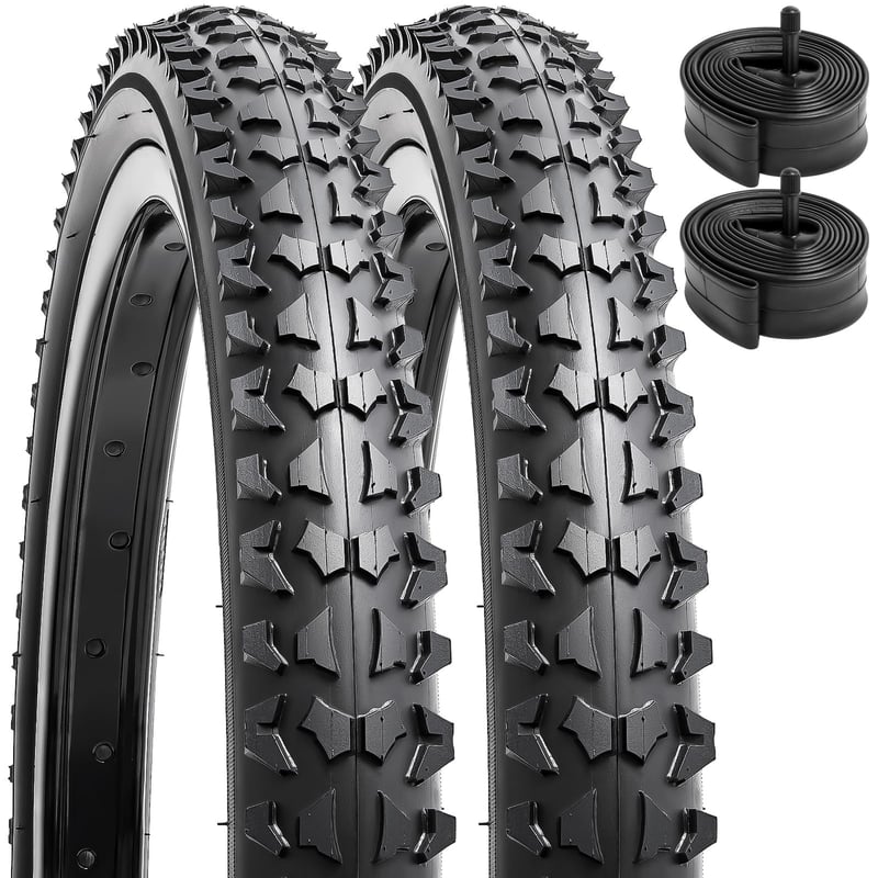 Sada skladacích plášťov a duší na bicykel YunSCM 18x1.95, 2x plášť a 2x duša s ventilom AV32mm, ETRTO 54-355, kompatibilné s rozmermi 18x1.75 a 18x2.0