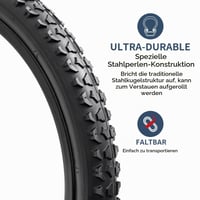 Sada skladacích plášťov a duší na bicykel YunSCM 18x1.95, 2x plášť a 2x duša s ventilom AV32mm, ETRTO 54-355, kompatibilné s rozmermi 18x1.75 a 18x2.0 6