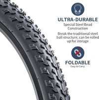 YunSCM 2 darabos összecsukható 24 hüvelykes kerékpár gumi 24x1.95 mountain bike 3