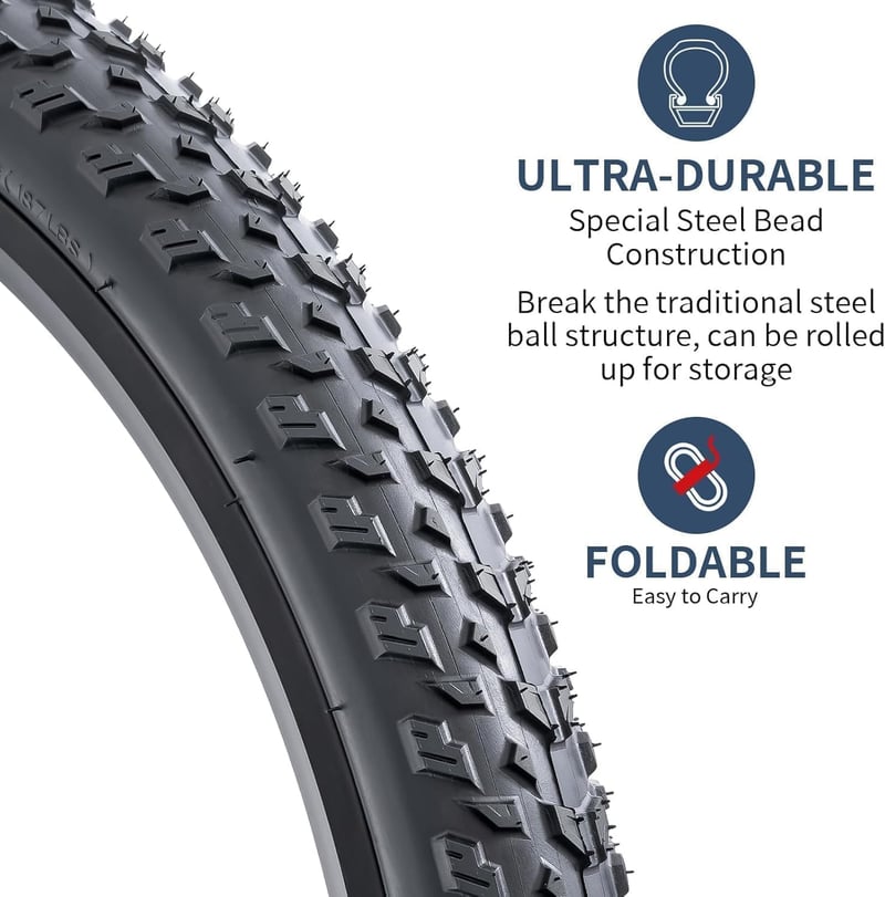 YunSCM 2 darabos összecsukható 24 hüvelykes kerékpár gumi 24x1.95 mountain bike
