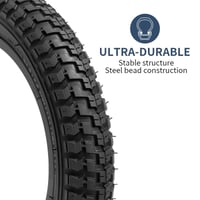 YunSCM set 2 anvelope pentru bicicletă copii 12,5 inchi 12 1/2 x 2 1/4 (57-203) și 2 camere de aer cu valvă Schrader compatibile 12.5x2.25 2