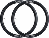 YunSCM vastagított kerékpárbelső 27,5", 64/76-584, 2,5-3,0 szélesség, AV 32 mm - 2 db 5