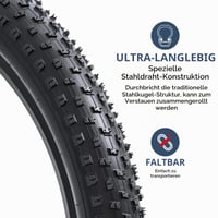 YunSCM 2 ks plášť na bicykel 27,5 palcov 27,5 x 3,0 (76-584) pre mestské, cestné a horské bicykle, 27,5-palcový plášť na kotúčové brzdy 2