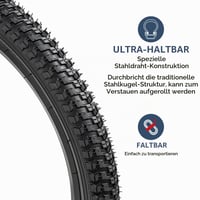 YunSCM 2 ks skladacích 20-palcových plášťov na bicykel 20x2.0 (54-406) pre mestské a cestné bicykle, kompatibilné s rozmerom 20x1.95 2