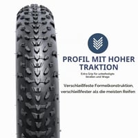 YunSCM 2 ks Skladací plášť na fat bike 20x4.0" (20 palcov) pre elektrobicykel, plášť na fat bike 3