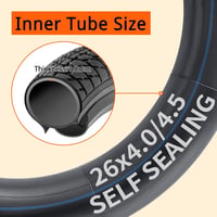 YunSCM 26" Fat Bike Önjavító Belső Gumi 4.0/4.5 AV32 Szelep 2db 7