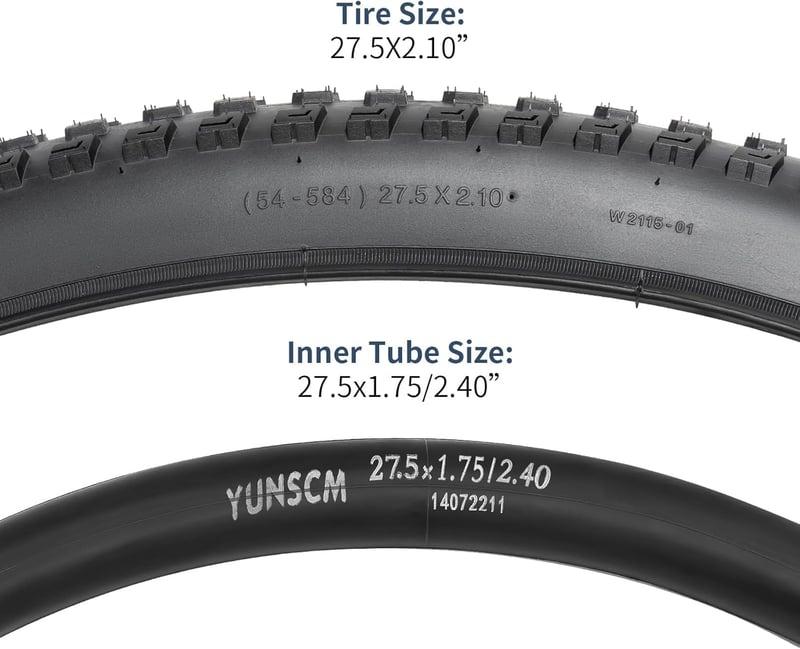 YunSCM 27,5" összecsukható kerékpár gumi és belső cső szett, 54-584, AV32mm