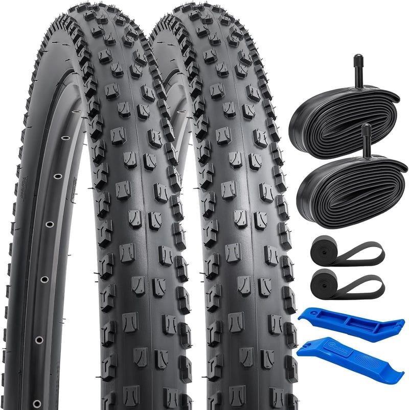 YunSCM 27,5" összecsukható kerékpár gumi és belső cső szett, 54-584, AV32mm