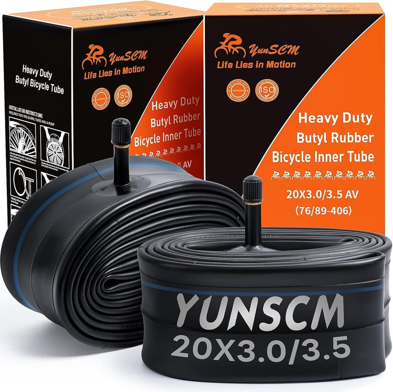 YunSCM 2db 20 hüvelykes erősített belső gumi 20x3.0 AV32 biciklicsőhöz