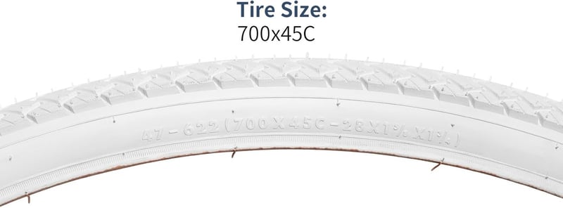 YunSCM 2db Összehajtható 700C Kerékpárgumi 700x45C Városi Úti Bicikli Gumi - White