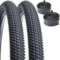 YunSCM 2x Összecsukható 16" Kerékpár Gumi 16x2.35 + 2x Belső Cső AV32 1