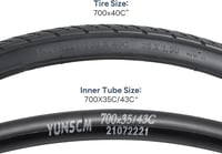 YunSCM 2x Összecsukható 28" Kerékpár Gumi 700x40C City/Road Típus 7