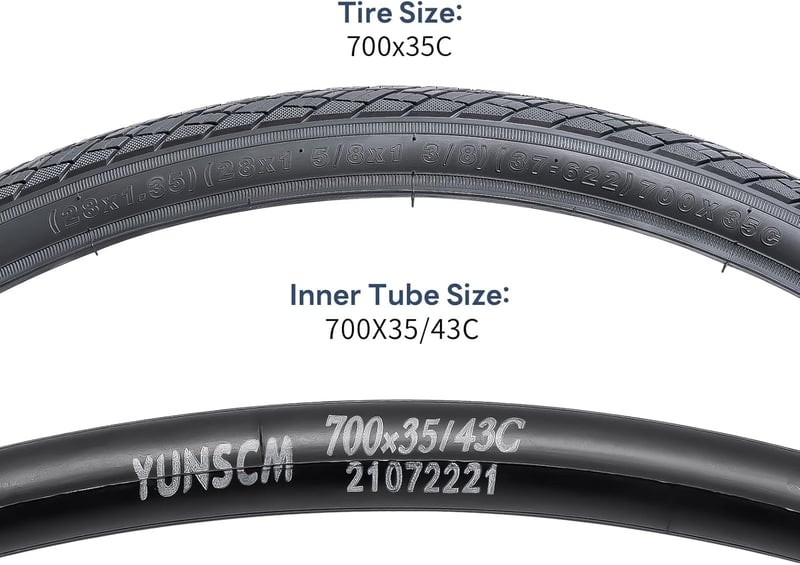 YunSCM 700C Kerékpár Gumi és Belső Gumi Szett 2x35C 37-622 Országúti Kerékpárhoz