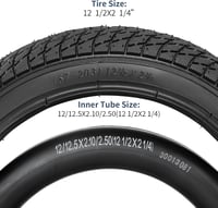 YunSCM Gyerek Kerékpár Gumi Szett - 12,5 Colos (54-203) Külső Gumi 4db és Belső Tömlő 2db AV32mm Szeleppel - Kompatibilis 12 1/2 x 2 1/4 4