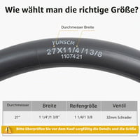 Duša na bicykel YunSCM 27" x 1 1/4 - 1 3/8 so Schrader ventilom AV32 mm, trekingová, 2 ks 2