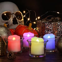 yunsheng 12 db RGB LED gyertya távirányítóval, időzítővel, USB töltővel 5