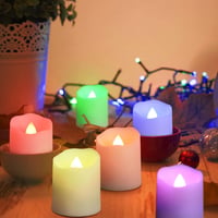yunsheng 12 db RGB LED gyertya távirányítóval, időzítővel, USB töltővel 6