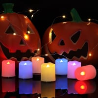 yunsheng 12 db RGB LED gyertya távirányítóval, időzítővel, USB töltővel 2