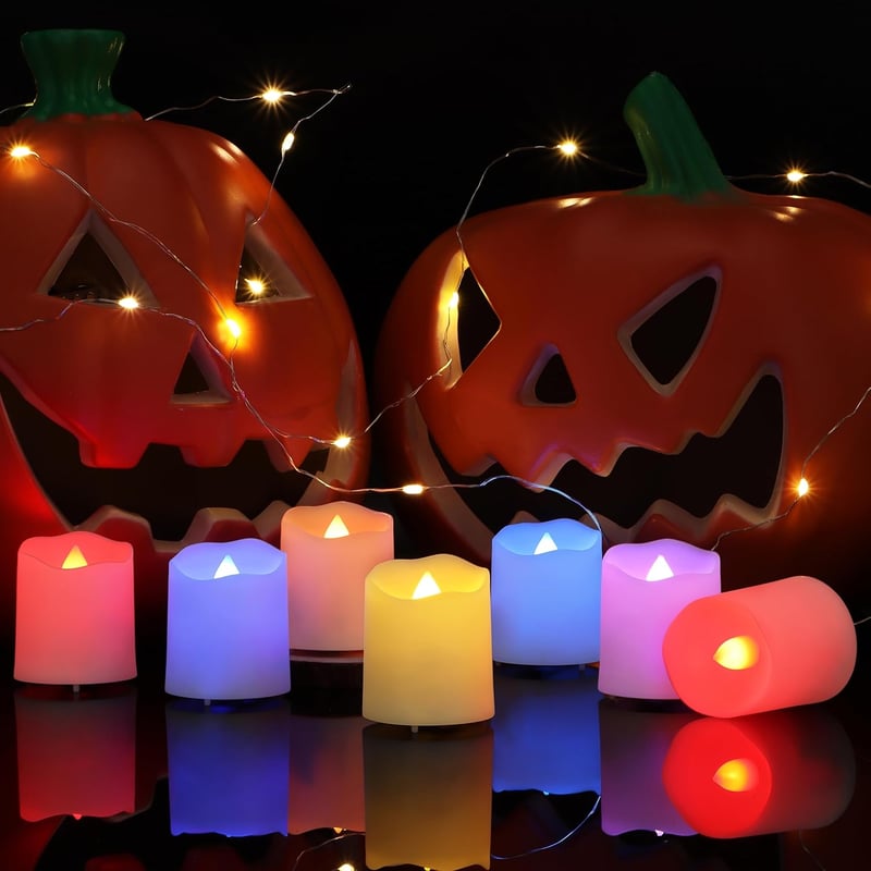 yunsheng 12 db RGB LED gyertya távirányítóval, időzítővel, USB töltővel