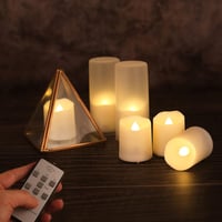 yunsheng 12 db Tölthető LED Teamécses Távirányítóval - Időzíthető Villódzó Fényjáték, Meleg Fehér, Dekoráció Esküvőre, Halloweenre, Karácson 2