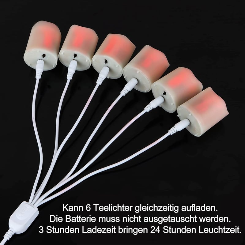 yunsheng 12 db Tölthető LED Teamécses Távirányítóval - Időzíthető Villódzó Fényjáték, Meleg Fehér, Dekoráció Esküvőre, Halloweenre, Karácson