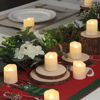 yunsheng 12 db Tölthető LED Teamécses Távirányítóval - Időzíthető Villódzó Fényjáték, Meleg Fehér, Dekoráció Esküvőre, Halloweenre, Karácson 3