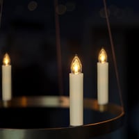 yunsheng 20 db LED Karácsonyi Gyertya - Vezeték Nélküli, Távirányítós, Időzíthető, Elemes Mikulásfa Fények IP64 Vízálló Csipesszel, Elemekke 5