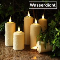 yunsheng tölthető LED gyertyaszett távirányítóval, vízálló, elefántcsont - 6 db 3
