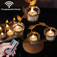 yunsheng Újratölthető LED Teamécses Szett 12 db - Távirányítóval, Időzítővel és Töltőállomással - Villogó Elektromos Gyertyák Otthoni Dekorá 5