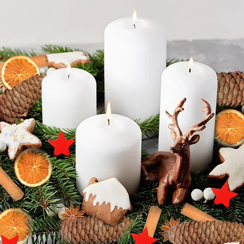 YUNSTK 107 darabos karácsonyi dekoráció szett, adventi koszorú díszítő elemek