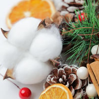 YUNSTK 206 darabos Adventi Koszorú DIY Készlet Fenyőtobozokkal és Aszalt Naranccsal 5