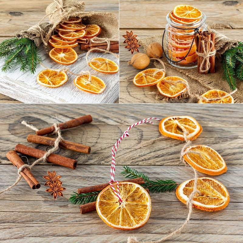YUNSTK 206 darabos Adventi Koszorú DIY Készlet Fenyőtobozokkal és Aszalt Naranccsal