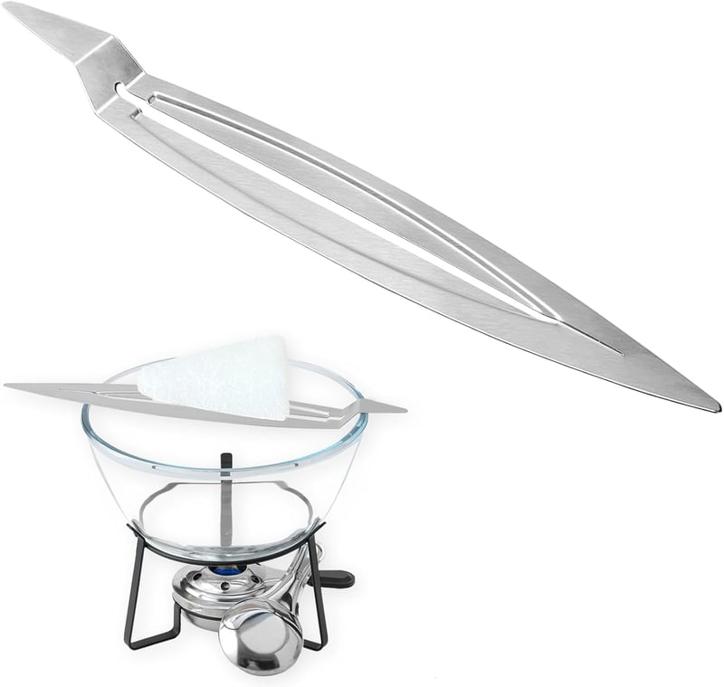 YUNSTK tűzcsipesz rozsdamentes acél 33 cm ezüst