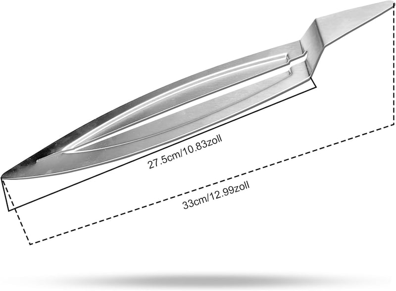 YUNSTK tűzcsipesz rozsdamentes acél 33 cm ezüst