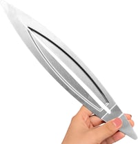 YUNSTK tűzcsipesz rozsdamentes acél 33 cm ezüst 3