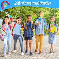 YUNYAKARSA 10 ks školských kornútov pre chlapcov a dievčatá, 28 cm mini kornút na sladkosti pre súrodencov, malé školské kornúty na naplnenie, farebné vrecúška na sladkosti 7