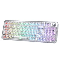 YUNZII X98 QMK/VIA Bezdrôtová mechanická herná klávesnica, biela, Crystal Switch, tri režimy BT5.0/2.4GHz/USB-C, hot-swap, RGB, otočný gombík, Mac/Win 1