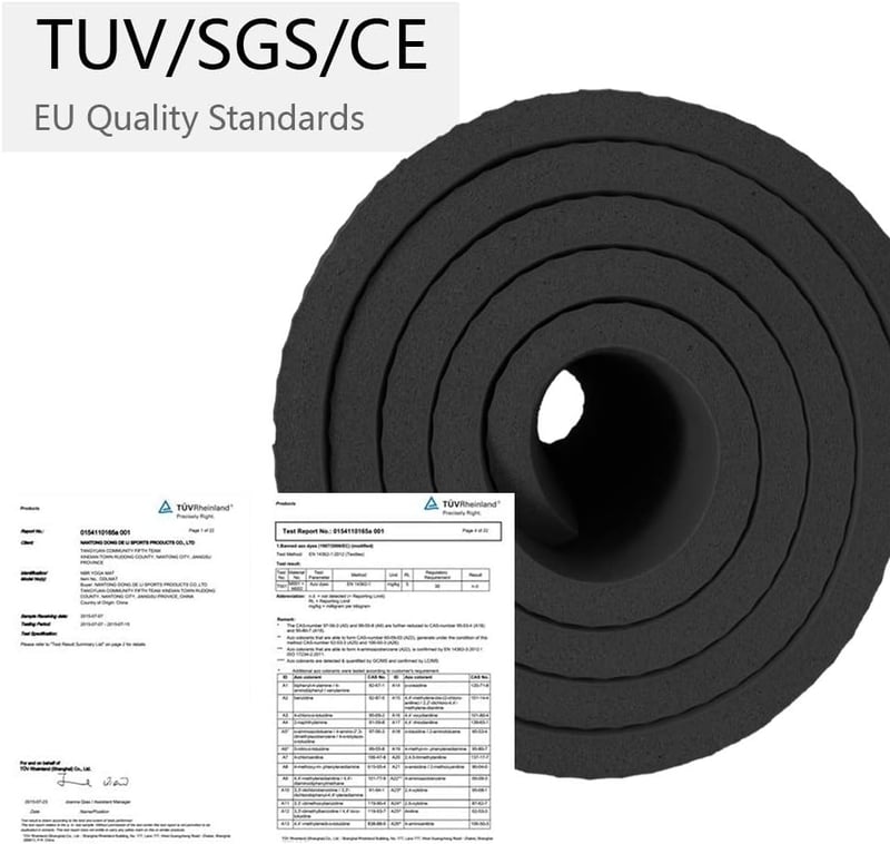 YUREN Extra széles jógaszőnyeg 200x130cm 10-15mm vastag NBR fitness mat