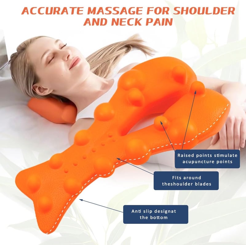 YURUIHKAO Trapezius Trigger Point Masszázsgép Nyak Váll Fájdalom Enyhítő Narancssárga