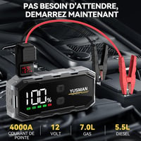 YUSMAN F01 jump starter 4000A autóindító power bank 12V 3
