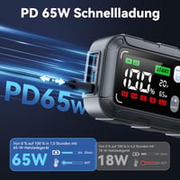 YUSMAN Jump Starter power bank 26800 mAh 6000A PD 65W benzin és 12L dízel kényszerindítás 400 lumen LED 3