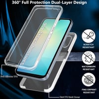 Yutwo 360° nárazuvzdorné puzdro pre Samsung Galaxy A06 4G s integrovanou ochranou displeja – priehľadné 2