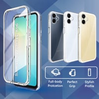 Yutwo 360° nárazuvzdorné puzdro pre Samsung Galaxy A06 4G s integrovanou ochranou displeja – priehľadné 7