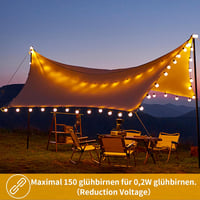Yuusei 60m Kültéri LED Fényfüzér Távirányítóval - 100+4 G40 Vízálló IP45 Meleg Fehér Izzó Kerti Partikhoz, Teraszra, Esküvőre 8