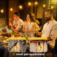 Ghirlandă luminoasă LED de exterior Yuusei pentru grădină, 15 m, cu variator de intensitate, rezistentă la apă IP45, cu 18 + 1 becuri tip glob G40 incasabile, pentru foișor și terasă 8