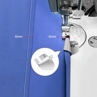 Set 5 piese picioruș de tivit îngust YUUTIAL pentru mașină de cusut - 3/4/5/6/7 mm, set piciorușe de tivire 6
