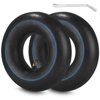 Yuxava 2 buc. Cameră de aer 3.00-4 pentru roată cărucior 260x85 mm, pentru roabă și cărucior de transport, cu valvă în unghi, tub de schimb pentru anvelopă pneumatică 1