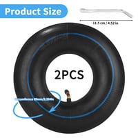 Yuxava 2 buc. Cameră de aer 3.00-4 pentru roată cărucior 260x85 mm, pentru roabă și cărucior de transport, cu valvă în unghi, tub de schimb pentru anvelopă pneumatică 2