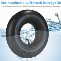 Yuxava 2 buc. Cameră de aer 3.00-4 pentru roată cărucior 260x85 mm, pentru roabă și cărucior de transport, cu valvă în unghi, tub de schimb pentru anvelopă pneumatică 5